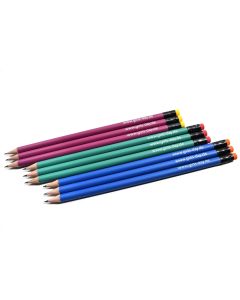 Girls'Day-Bleistift | 50 Stück, brombeer/blau/grün