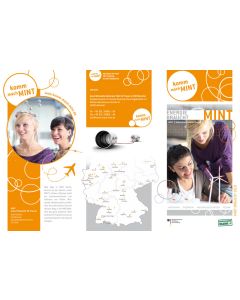 Komm, mach MINT.  |  Schülerinnen-Flyer