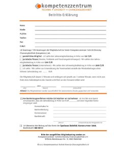 Kompetenzzentrum Technik-Diversity-Chancengleichheit e.V. | Mitgliedsantrag